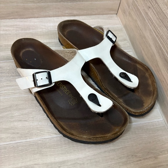 Birkenstock White Gizeh Size 42 - Picture 3 of 14